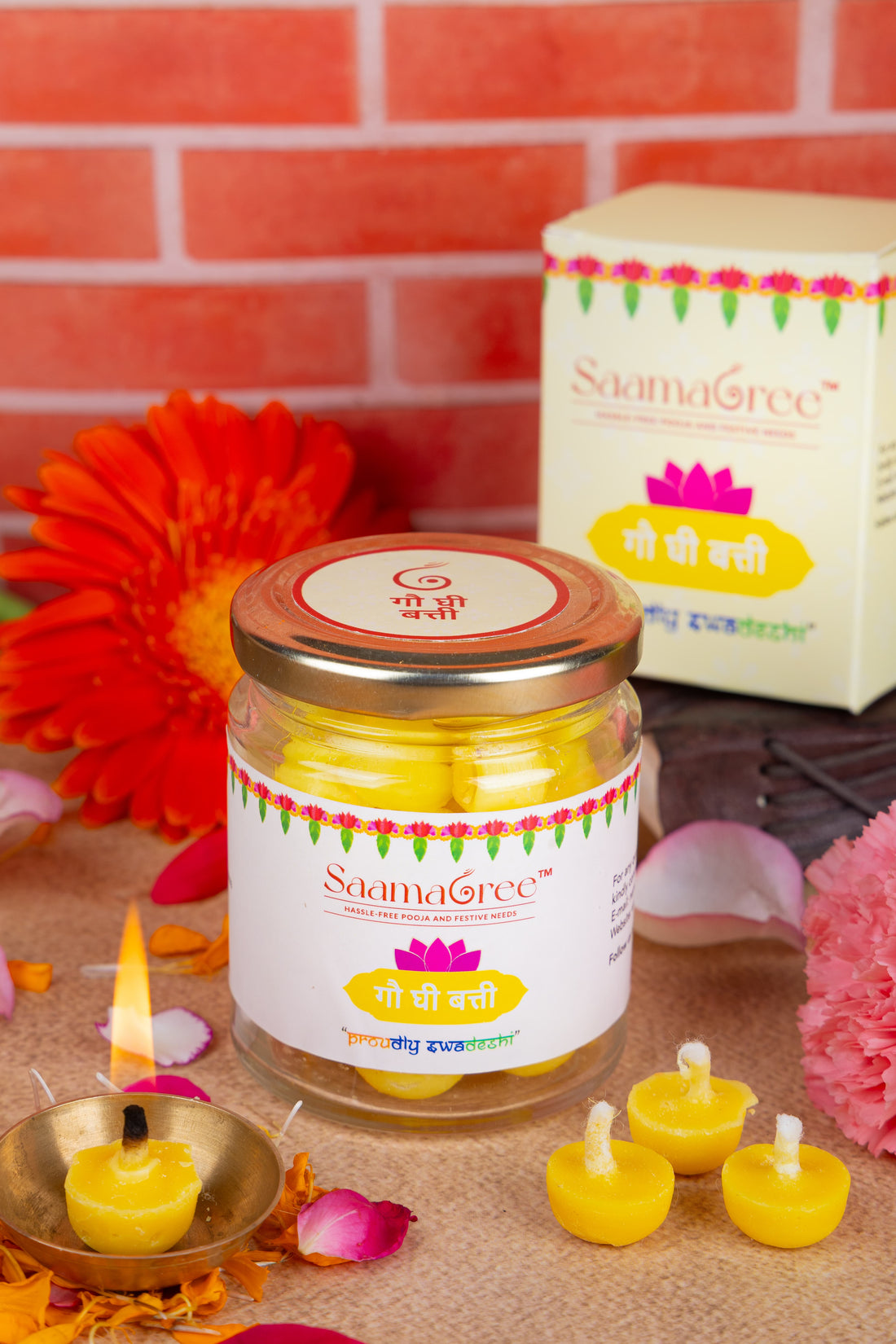 Gau Ghee Batti for pooja and aarti from Saamagree