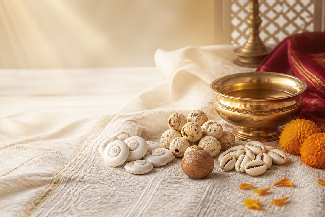 Gomti Chakra, Kamal Gatta, Kauri and Supari arranged for pooja